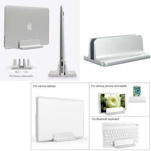 Vertical Laptop Stand Desktop Holder for Surface MacBook iPad Laptop Adjustable