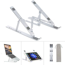 Load image into Gallery viewer, Folding Laptop Stand Portable Tablet Holder Bracket Adjustable Aluminum Alloy
