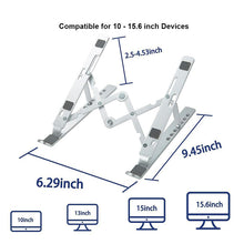 Load image into Gallery viewer, Folding Laptop Stand Portable Tablet Holder Bracket Adjustable Aluminum Alloy
