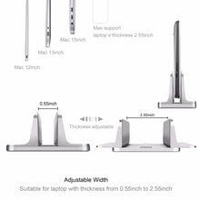 Load image into Gallery viewer, Vertical Laptop Stand Desktop Holder for Surface MacBook iPad Laptop Adjustable
