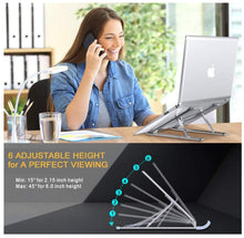 Load image into Gallery viewer, Folding Laptop Stand Portable Tablet Holder Bracket Adjustable Aluminum Alloy
